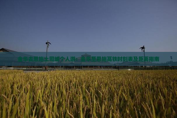 金华去恩施土司城个人游：金华至恩施高铁时刻表及距离指南