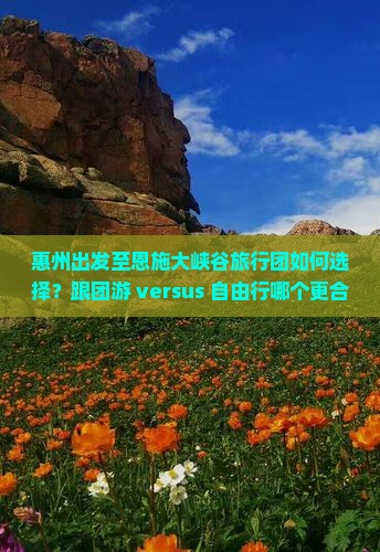 惠州出发至恩施大峡谷旅行团如何选择？跟团游 versus 自由行哪个更合适？
