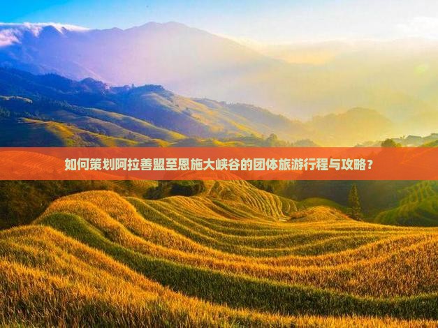 如何策划阿拉善盟至恩施大峡谷的团体旅游行程与攻略？
