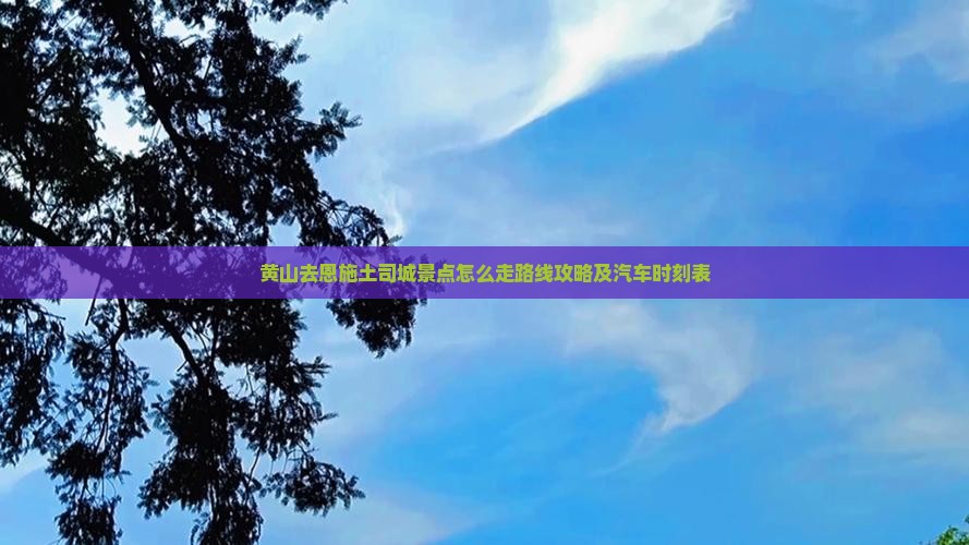 黄山去恩施土司城景点
