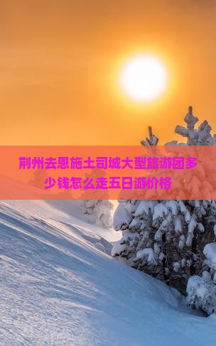 荆州去恩施土司城大型旅游团