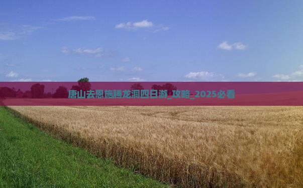 唐山去恩施腾龙洞四日游
