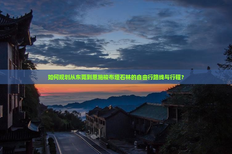 如何规划从东莞到恩施梭布垭石林的自由行路线与行程？