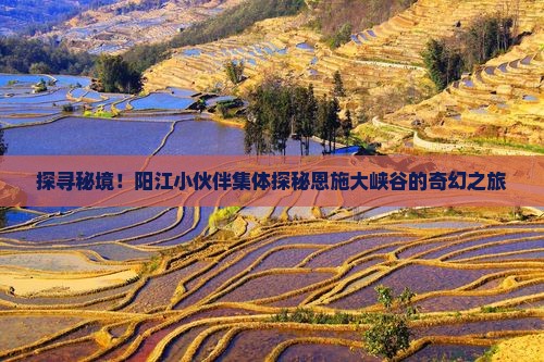 探寻秘境！阳江小伙伴集体探秘恩施大峡谷的奇幻之旅