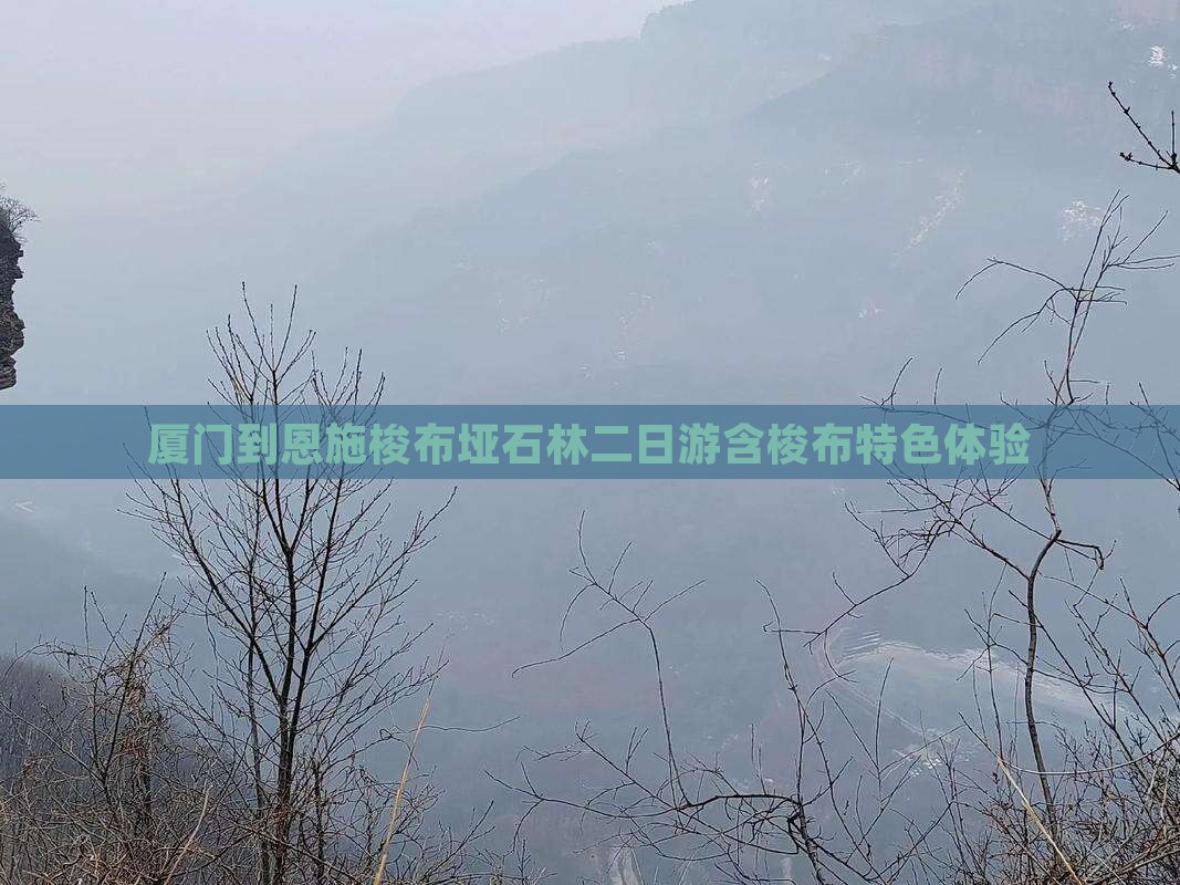 厦门到恩施梭布垭石林二日游含梭布特色体验