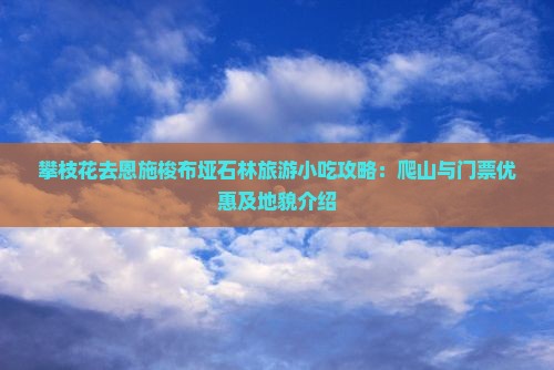 攀枝花去恩施梭布垭石林旅游小吃攻略：爬山与门票优惠及地貌介绍
