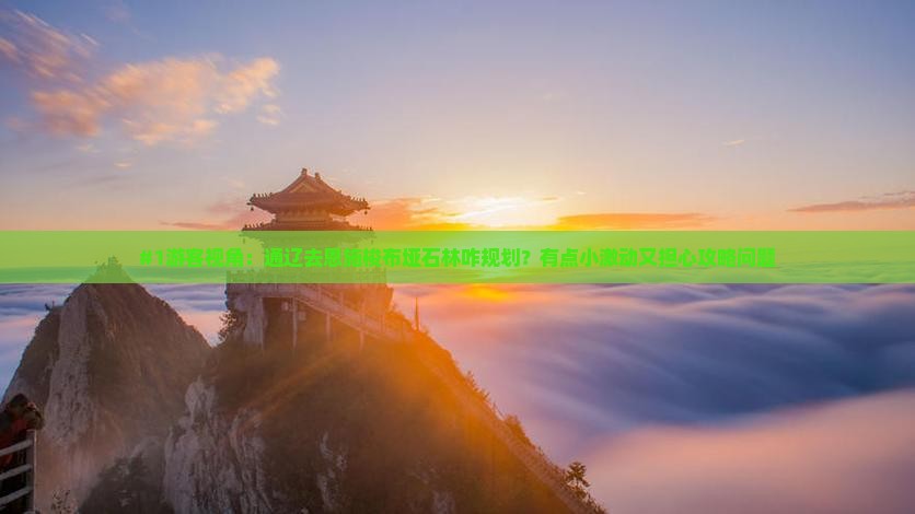 #1游客视角：通辽去恩施梭布垭石林咋规划？有点小激动又担心攻略问题