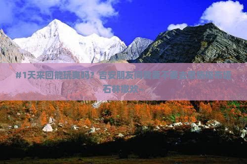 #1天来回能玩爽吗？吉安朋友问我要不要去恩施梭布垭石林撒欢~