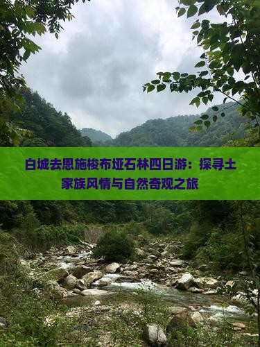 白城去恩施梭布垭石林四日游：探寻土家族风情与自然奇观之旅