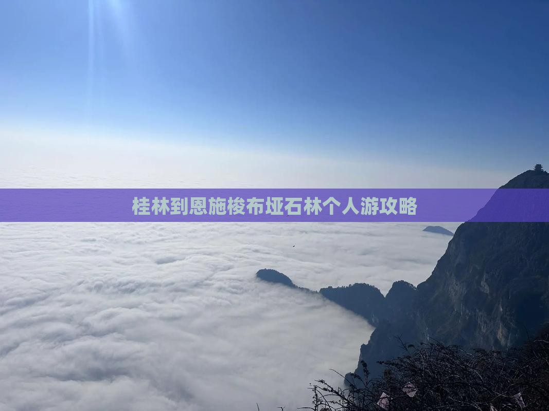 桂林到恩施梭布垭石林个人游攻略