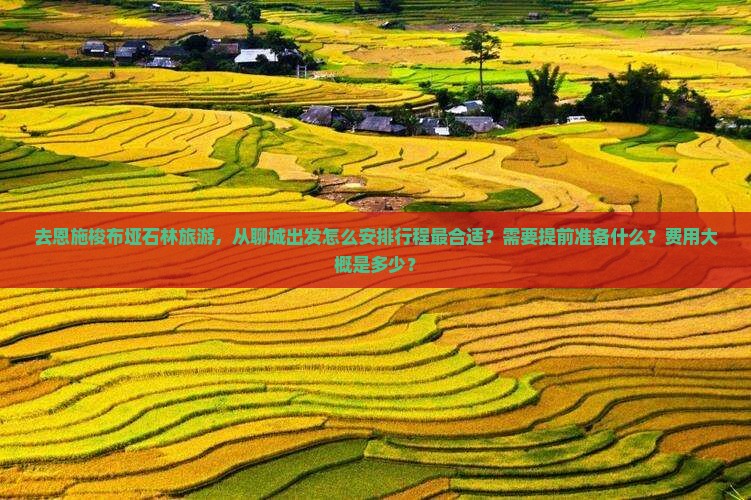 去恩施梭布垭石林旅游，从聊城出发怎么安排行程最合适？需要提前准备什么？费用大概是多少？