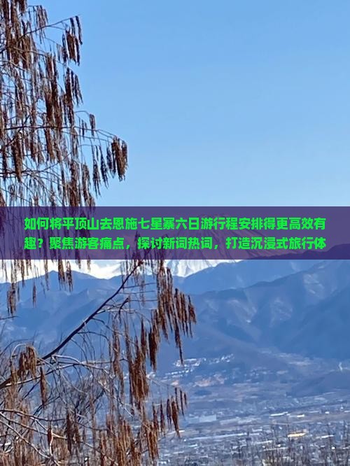 如何将平顶山去恩施七星寨六日游行程安排得更高效有趣？聚焦游客痛点，探讨新词热词，打造沉浸式旅行体验。