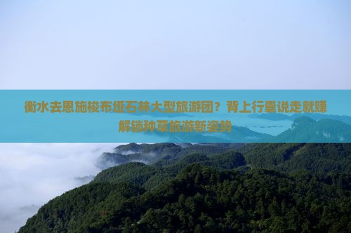 衡水去恩施梭布垭石林大型旅游团？背上行囊说走就赚解锁种草旅游新姿势