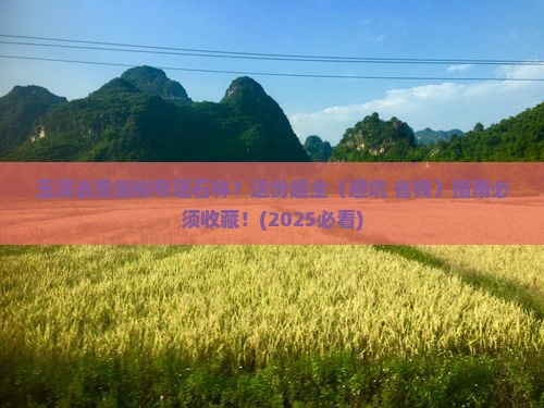 玉溪到恩施梭布垭石林攻略