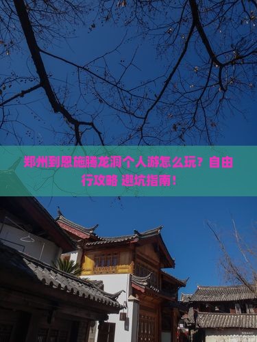 郑州到恩施腾龙洞个人游