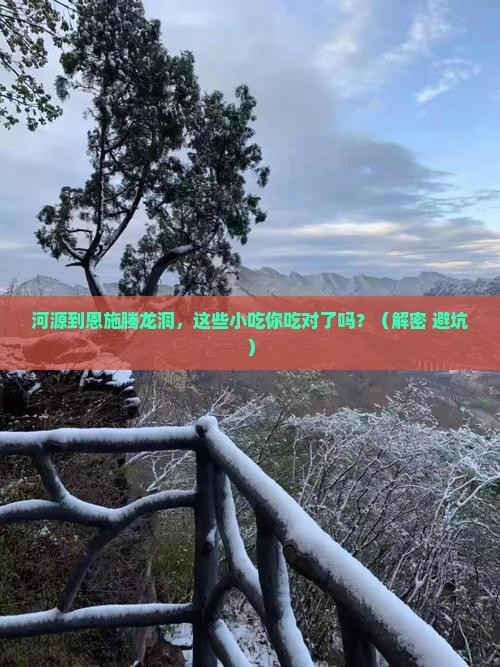 河源到恩施腾龙洞旅游小吃