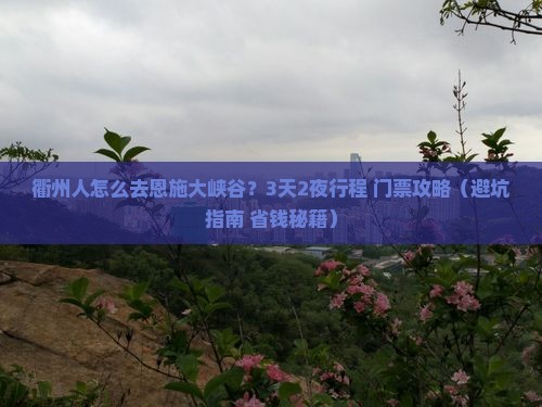 衢州去恩施大峡谷门票