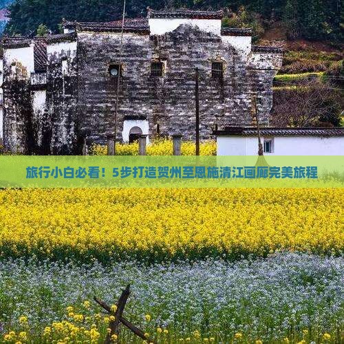 旅行小白必看！5步打造贺州至恩施清江画廊完美旅程