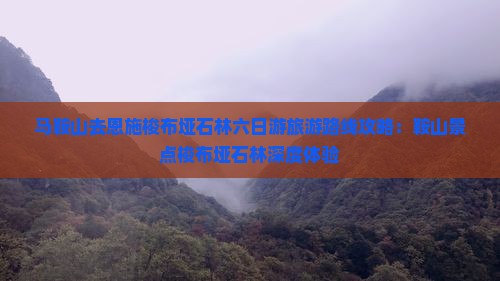 马鞍山去恩施梭布垭石林六日游