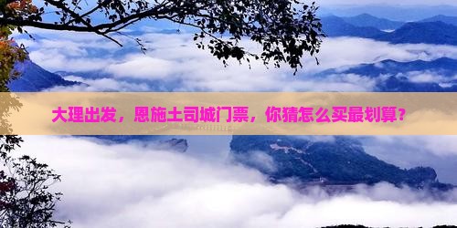 大理去恩施土司城门票