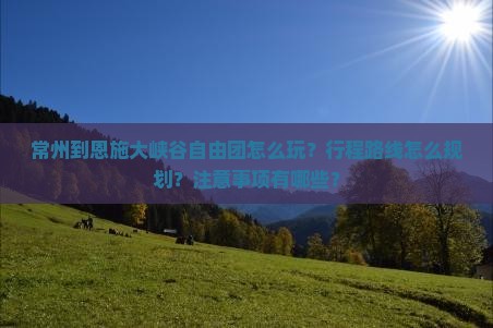 常州到恩施大峡谷自由团