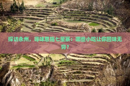 永州去恩施七星寨旅游小吃