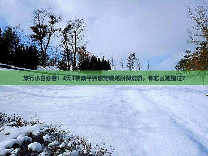 南平去恩施腾龙洞四日游
