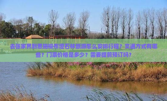 张家界去恩施梭布垭石林攻略