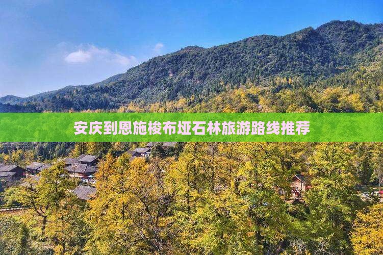 安庆到恩施梭布垭石林旅游