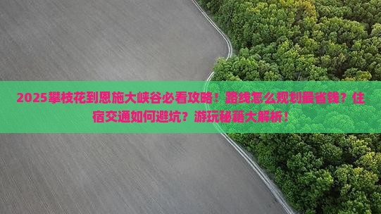 攀枝花到恩施大峡谷攻略