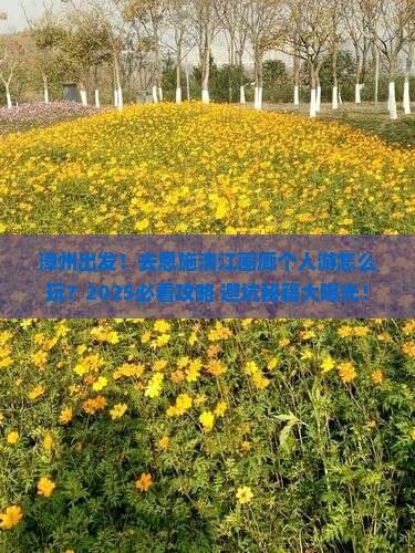 漳州去恩施清江画廊个人游