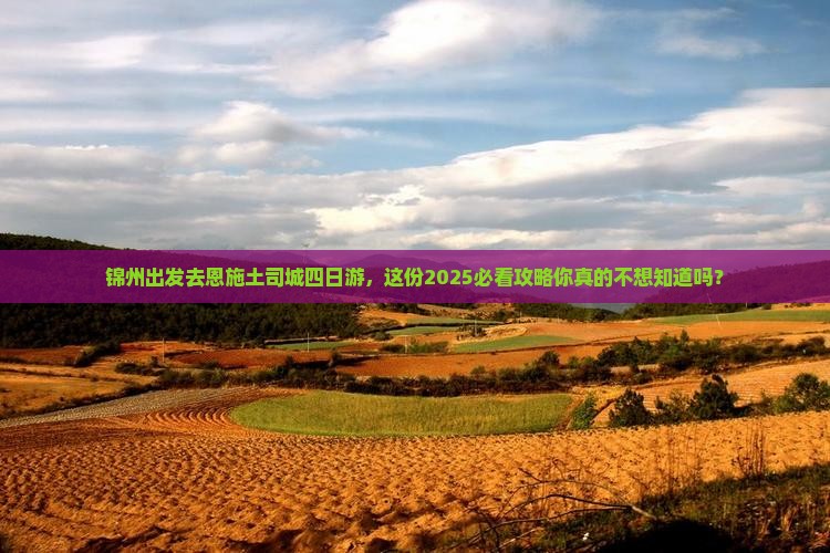 锦州到恩施土司城四日游