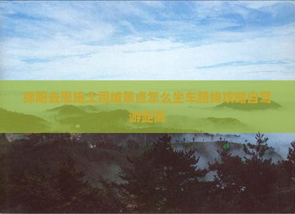 绵阳去恩施土司城景点 绵阳去恩施土司城景点