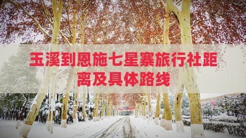 玉溪到恩施七星寨旅行社距离及具体路线