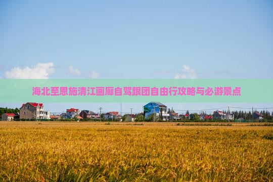 海北至恩施清江画廊自驾跟团自由行攻略与必游景点