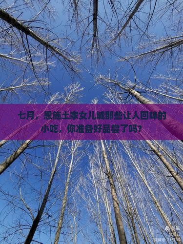 七月到恩施土家女儿城旅游小吃