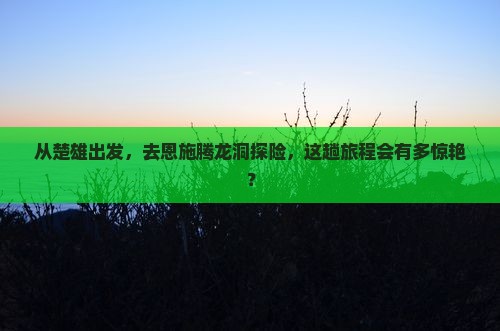 楚雄去恩施腾龙洞旅游