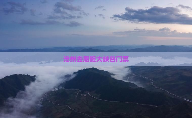 沧州去恩施大峡谷门票
