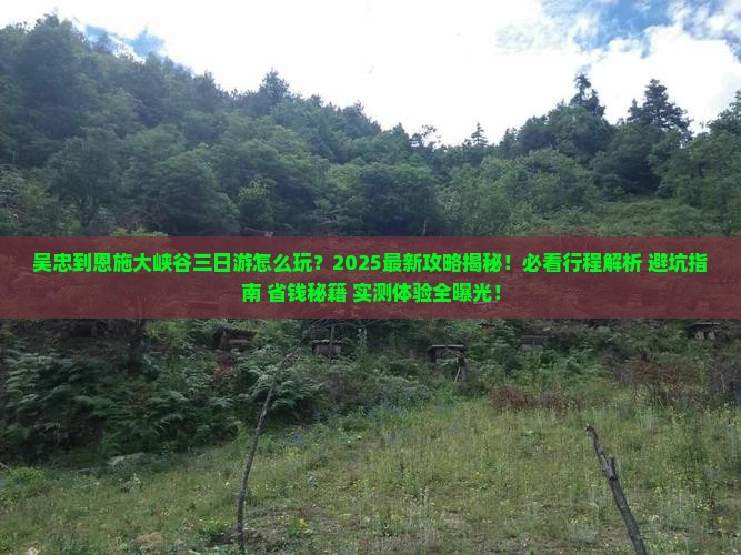 吴忠到恩施大峡谷三日游