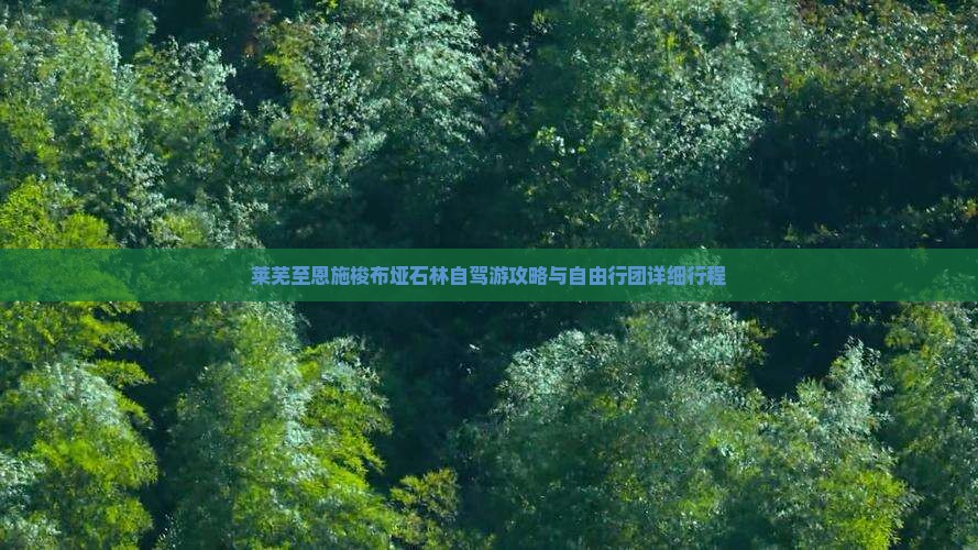 莱芜至恩施梭布垭石林自驾游攻略与自由行团详细行程