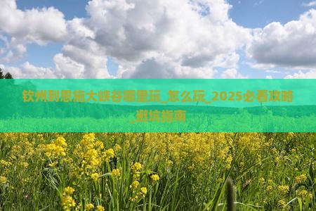 钦州到恩施大峡谷哪里玩