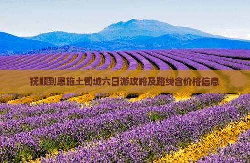 抚顺到恩施土司城六日游