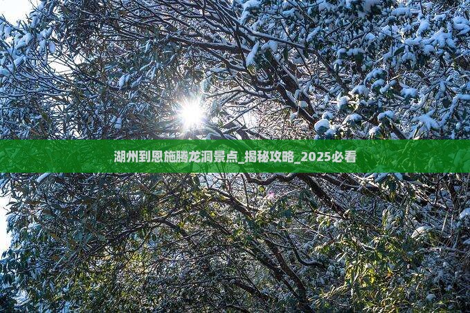 湖州到恩施腾龙洞景点