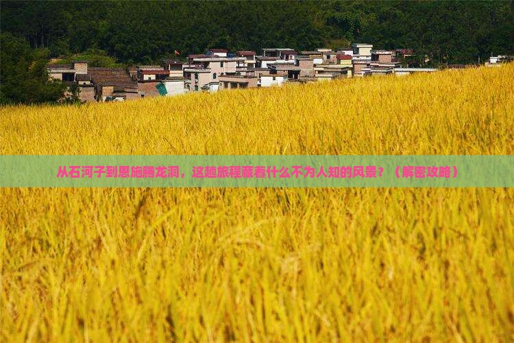石河子到恩施腾龙洞旅游