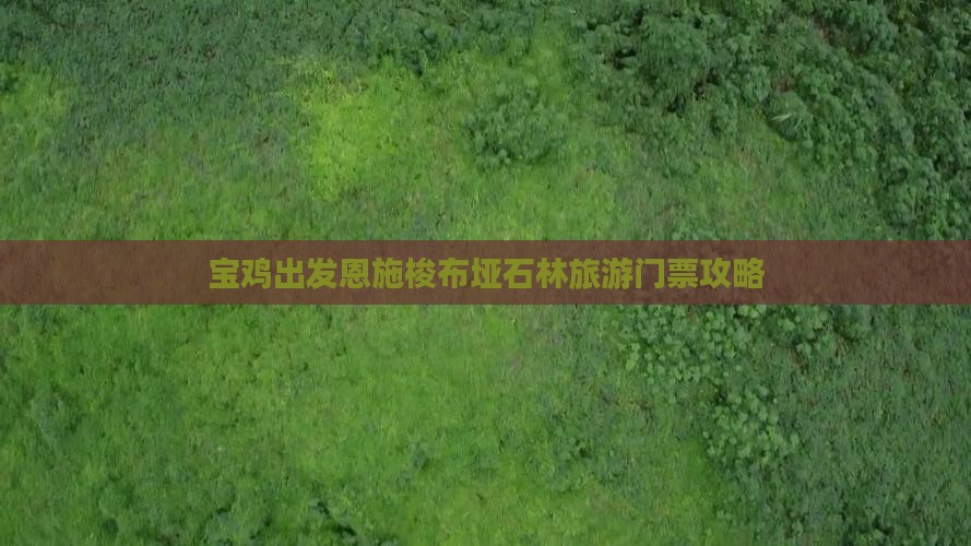 宝鸡去恩施梭布垭石林门票