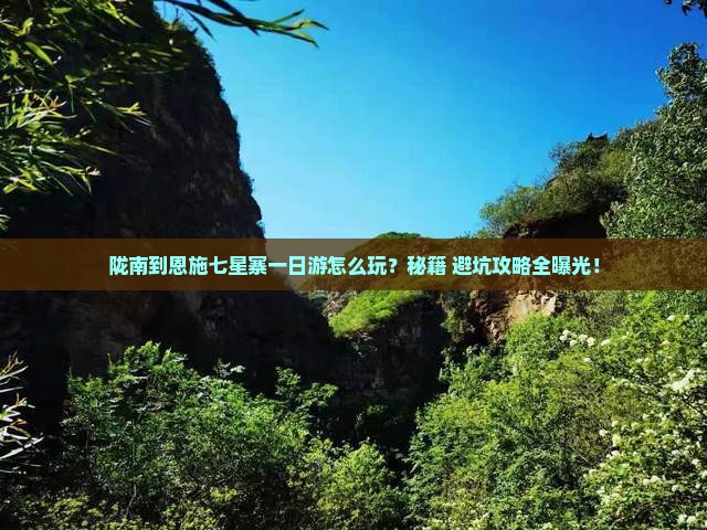 陇南到恩施七星寨一日