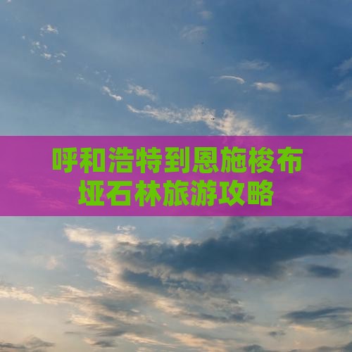 呼和浩特到恩施梭布垭石林哪里玩