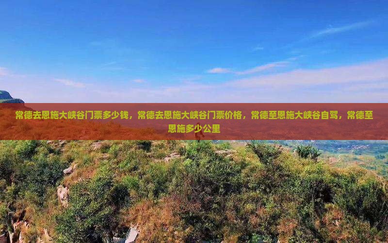 常德去恩施大峡谷门票