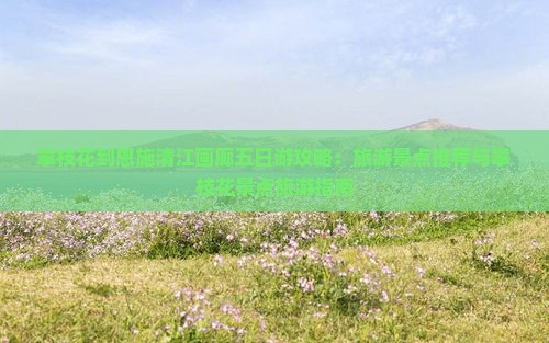 攀枝花到恩施清江画廊五日游