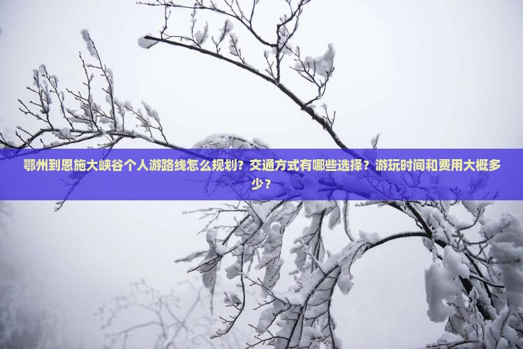 鄂州到恩施大峡谷个人游